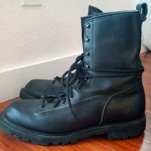 Redwing Black Leather Lace up Combat Work Boots Mens 11.5
